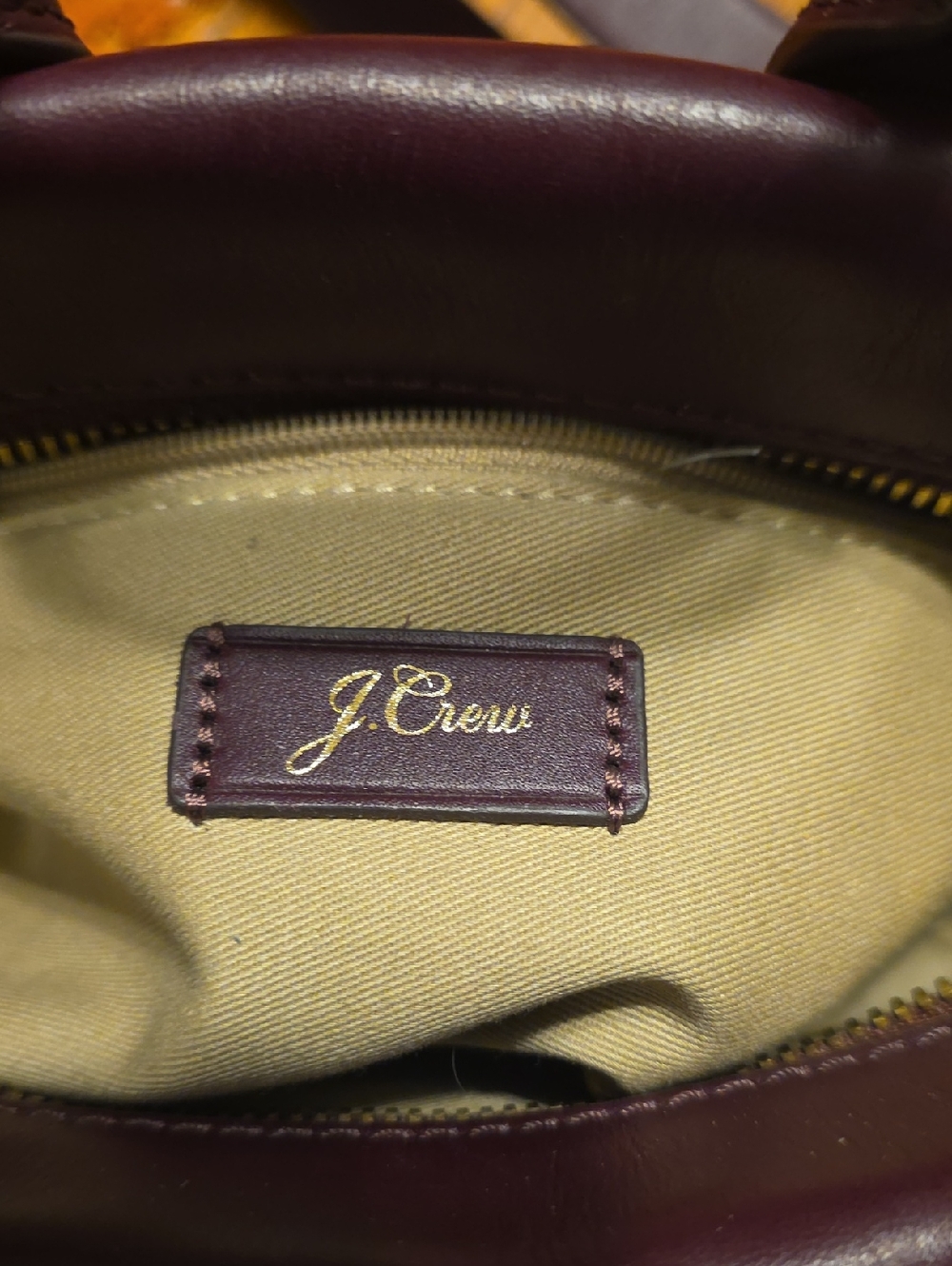 J.Crew Harper Mini Satchel Italian Leather  BURGUNDY Merlot Crossbody - Picture 3 of 13